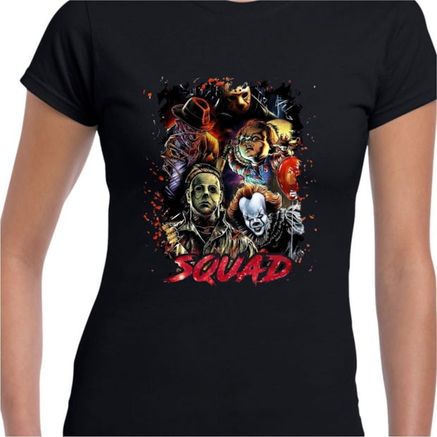 Tricou De Halloween, Dama, Negru, THC23