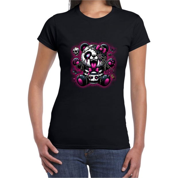 Tricou De Halloween, Dama, Negru, THC25