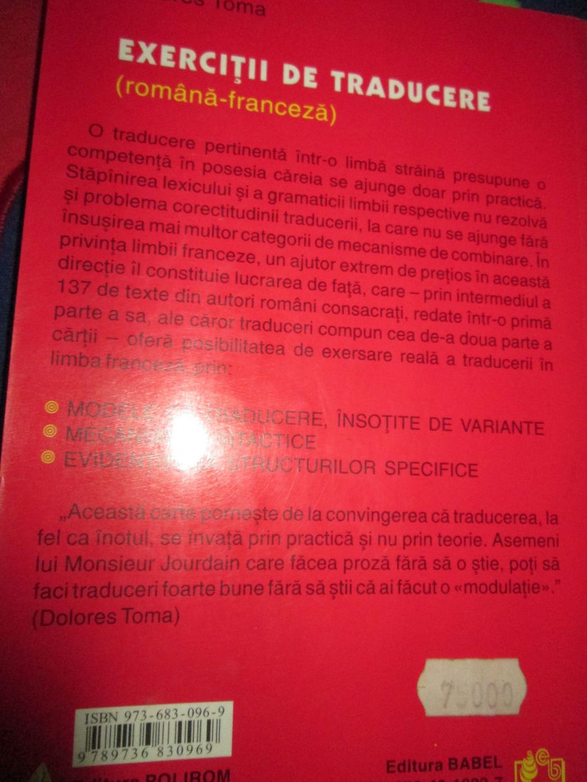 2001 Exercitii de traducere