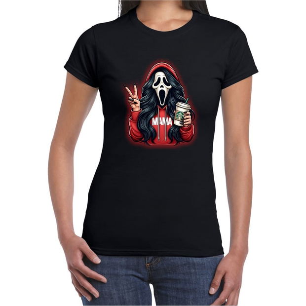 Tricou De Halloween, Dama, Negru, THC35