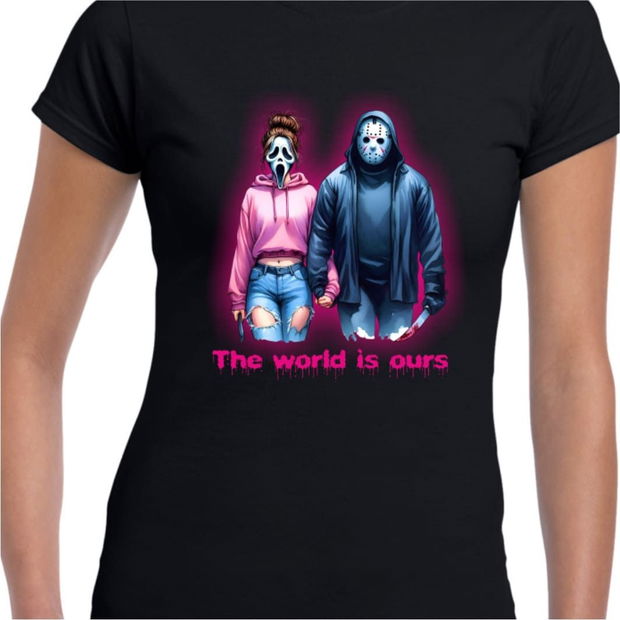 Tricou De Halloween, Dama, Negru, THC39