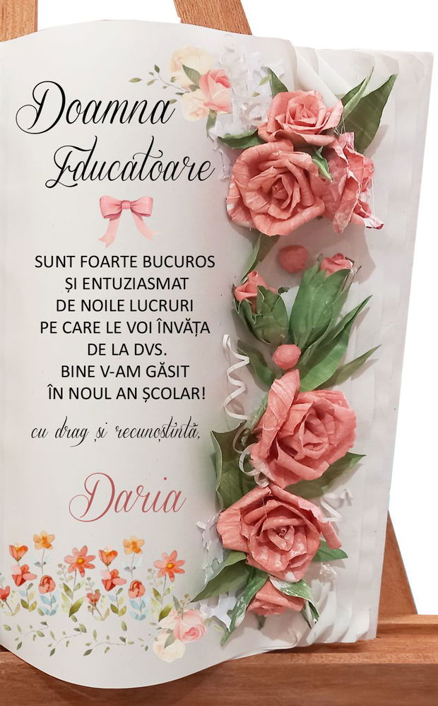 Cadou educatoare învățătoare tablouri personalizate cu mesaje și poze