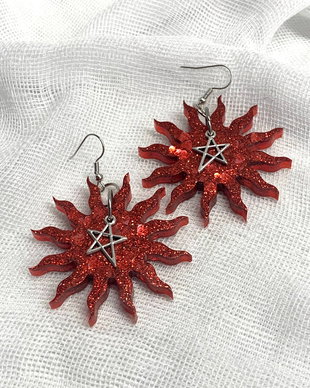 Cercei handmade din rasina epoxidica