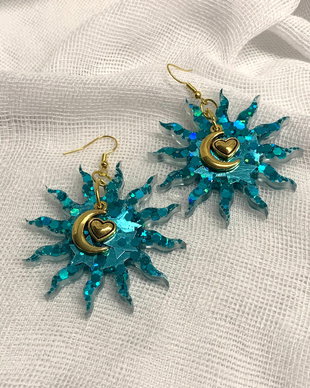 Cercei handmade din rasina epoxidica