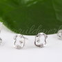 Baza cercei, argint 925 si cubic zirconia, 9.5x8.5mm (1per)