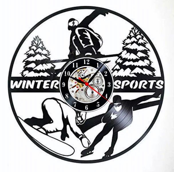 WINTER SPORTS-ceas de perete