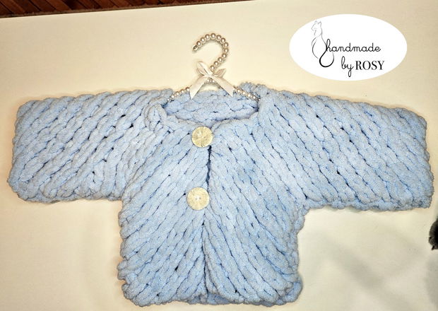 Cardigan pufos pentru bebe/copii de 12-18 luni