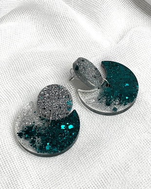 Cercei handmade din rasina epoxidica