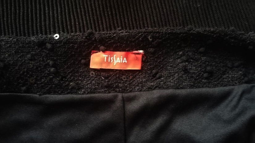 fusta mini stofa bucle neagra  , Tisfaia , XL