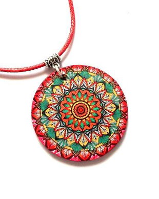 colier lemn mandala 47043