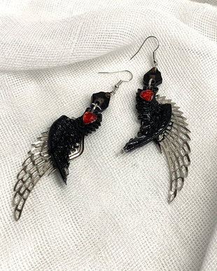 Cercei handmade unicat din rașina 00876