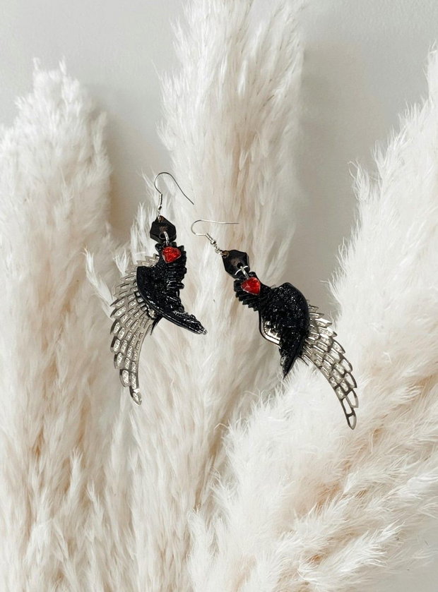 Cercei handmade unicat din rașina 00876