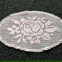 mileu oval crosetat bumbac roz somon 38/ 24 cm