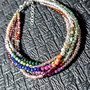 Bratara X8 argint pietre semipretioase minimalista multicolora boho chic trendy - Transport gratuit