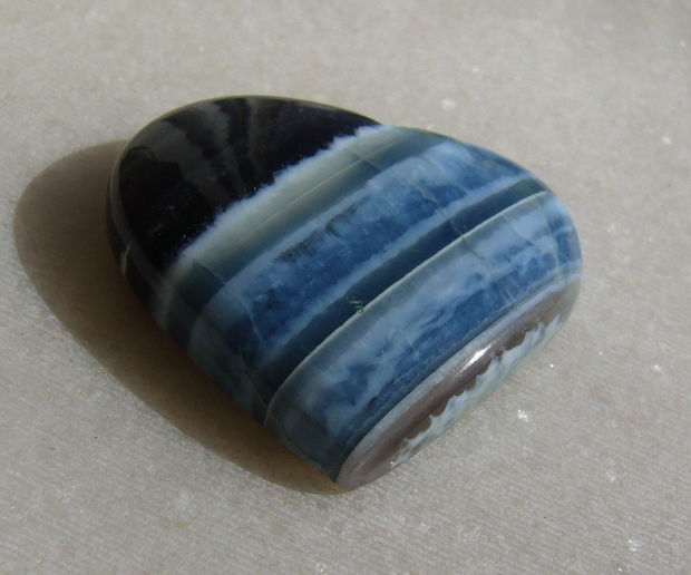 Cabochon inima din blue opal (lucrat manual in India) aprox 32x26.5x8 mm