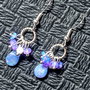Cercei argint opal de foc etiopian lavanda perle naturale de cultura seed brioleta minimalisti boho chic trendy - Transport gratis