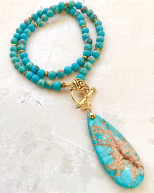 Colier regalit bleu