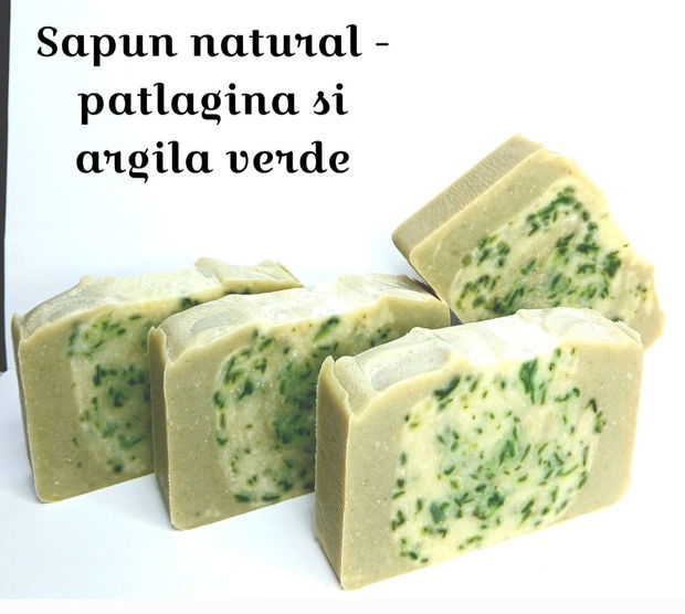 Sapun natural - patlagina & argila verde