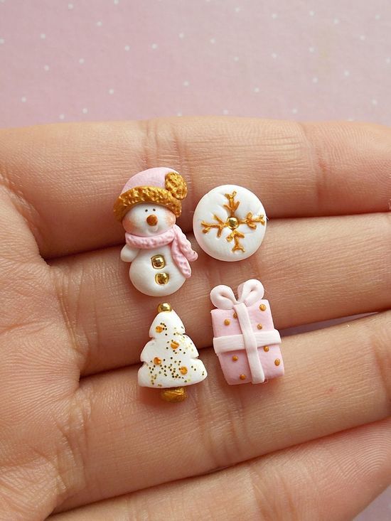 Set cercei Pink Snowman