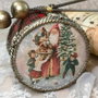 Decoratiune pentru brad, in forma de toba - colectia "Vintage"