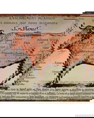 Decoratiune metalica cu o vaca