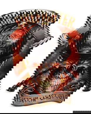 Decoratiune metalica "luptatori cu focul"