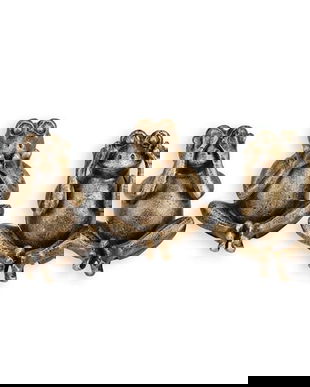 Set trei broaste din fonta