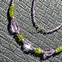 Colier argint peridot ametist mediu boho chic trendy  - Transport gratuit
