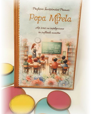 Agenda nedatata personalizata, format A5, cadou Profesoara / Invatatoare / Educatoare
