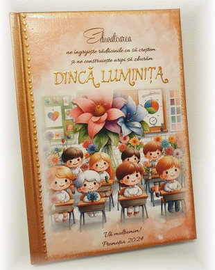 Agenda nedatata personalizata, format A5, cadou Invatatoare / Educatoare / Grupa florilor