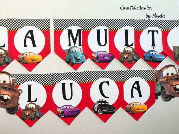 Etichete Personalizate Sticle de Suc  Tematica Cars!