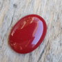 Cabochon jad rosu, 40x30 mm