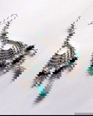 cercei goldstone si turcoaz 46857