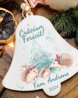 Glob Craciun Personalizat din Lemn - Christmas Party
