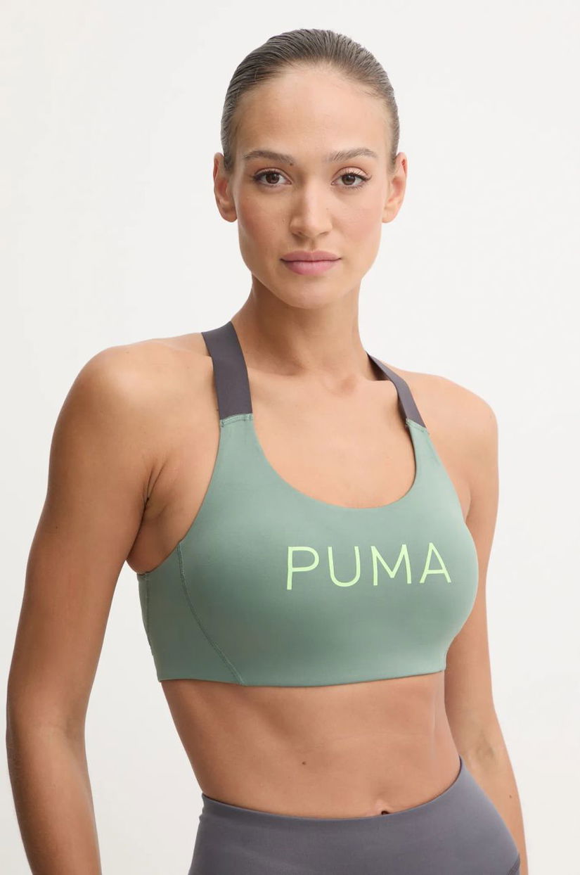 Puma sutien sport 4KEEPS EVERSCULPT culoarea verde, 524785