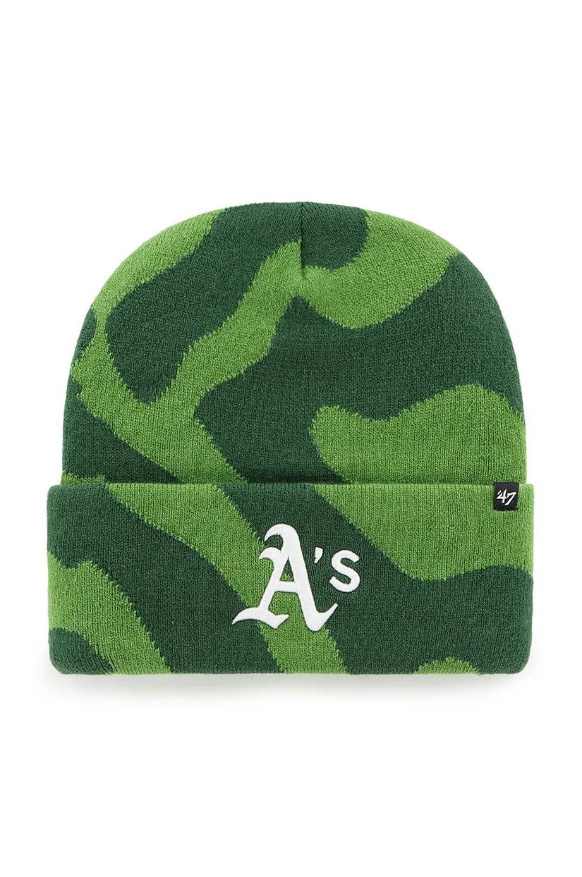 47 brand caciula MLB Oakland Athletics culoarea verde, B-FRFMK18ACE-FF