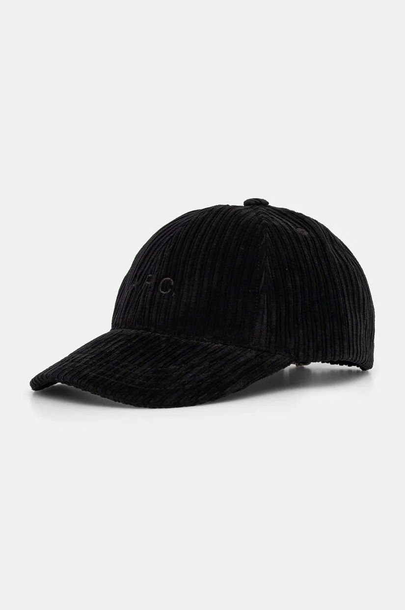 A.P.C. șapcă de baseball din catifea casquette charlie culoarea negru, neted, COEZQ.M24069