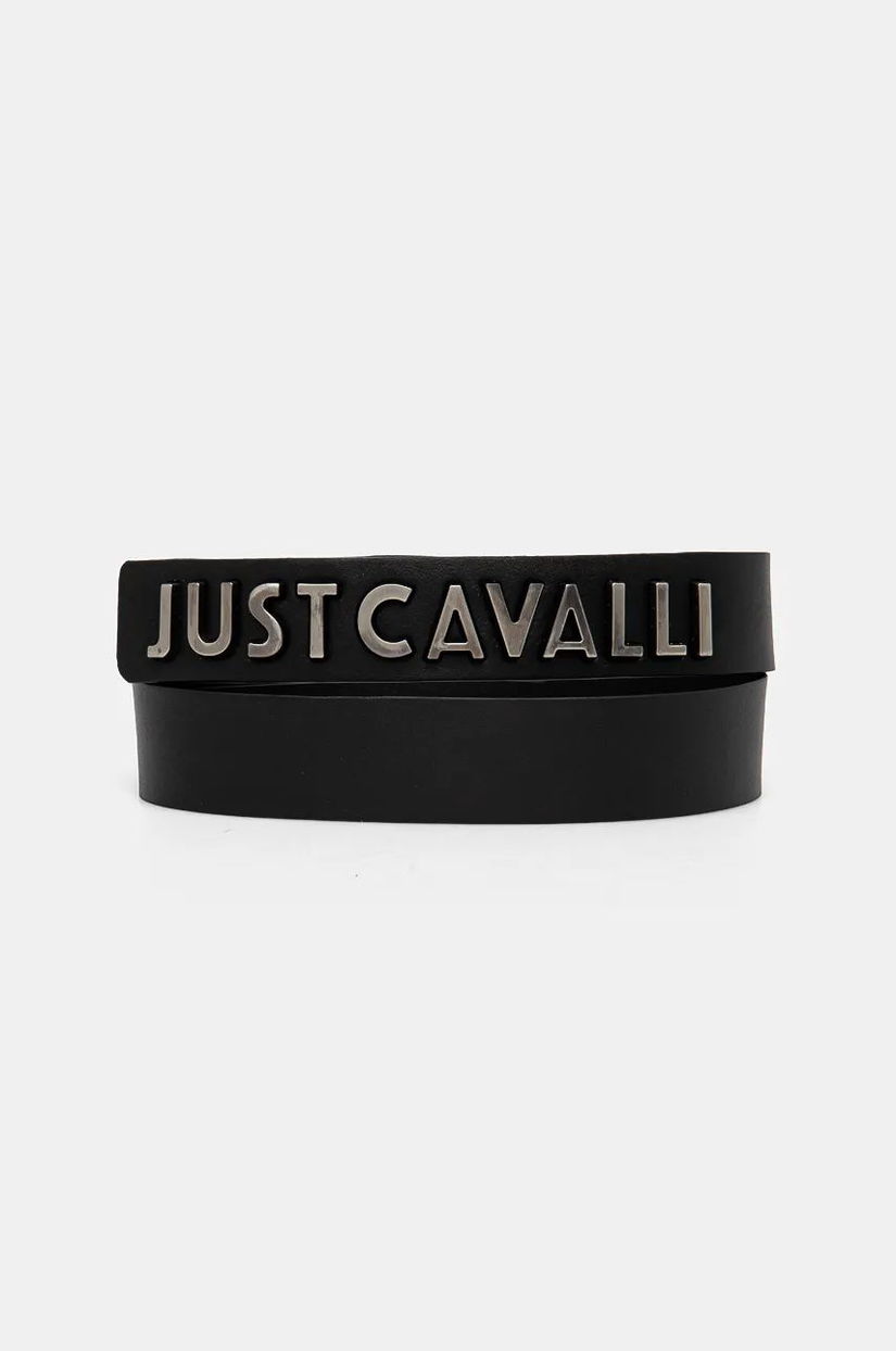 Just Cavalli curea de piele barbati, culoarea negru, 77QA6F10 ZP296