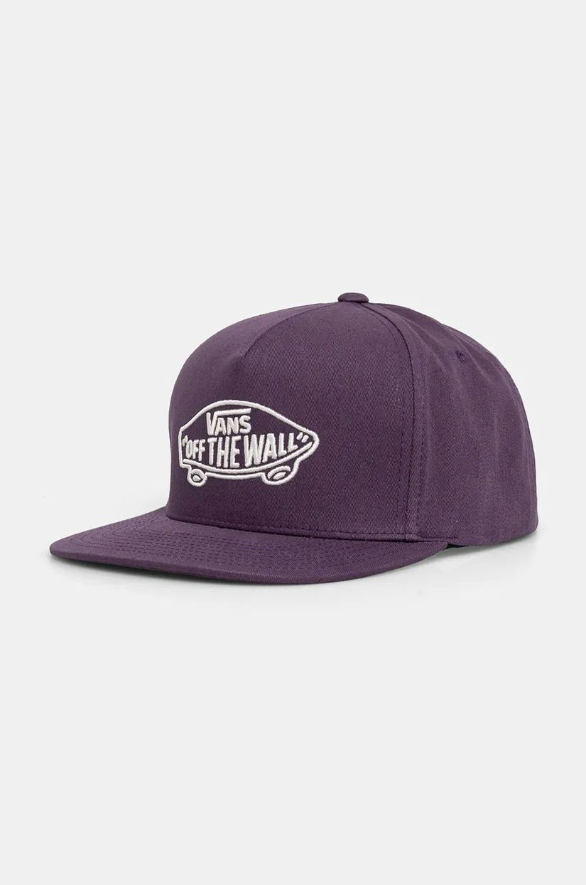 Vans șapcă de baseball din bumbac culoarea violet, cu imprimeu, VN000EZB11E1