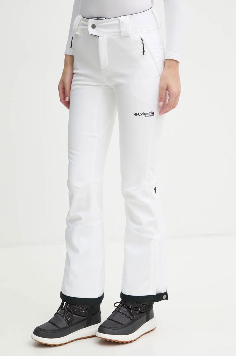 Columbia pantaloni Roffee Ridge culoarea alb, 2085811