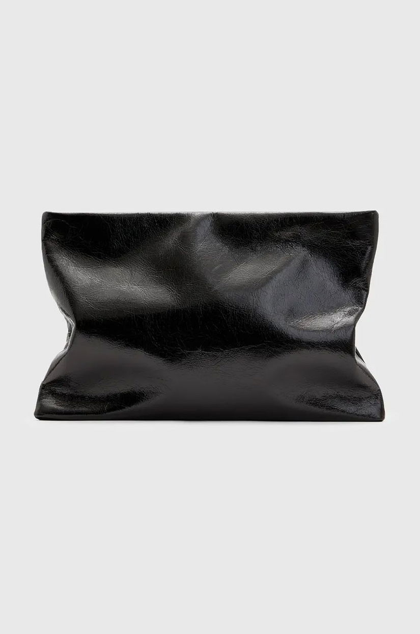 AllSaints poseta piele BETTINA CLUTCH culoarea negru, W393XB