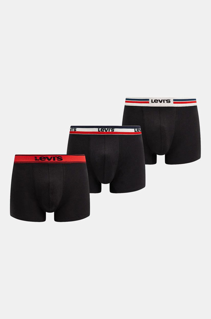 Levi's boxeri 3-pack barbati, culoarea negru, 37149-1036