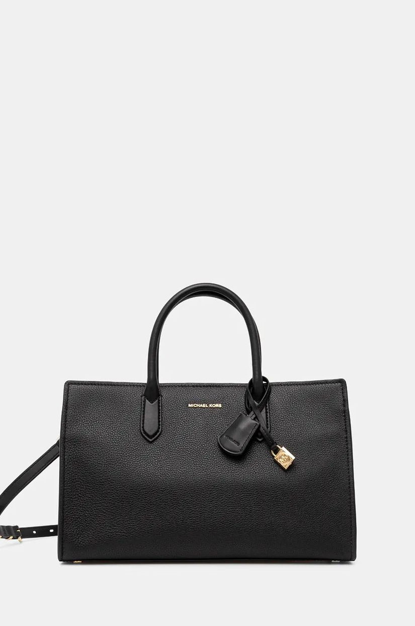 MICHAEL Michael Kors poseta de piele culoarea negru, 30F4GETS2L