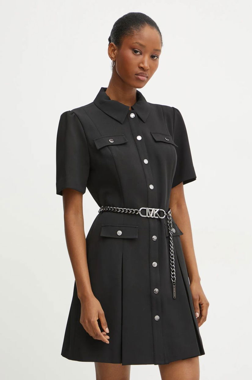 MICHAEL Michael Kors rochie culoarea negru, mini, mulata, MF482IZ3GZ