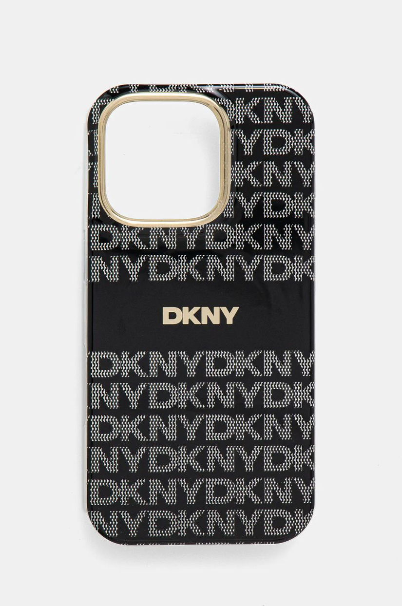 Dkny etui pentru telefon iPhone 16 Pro 6.3 culoarea negru, DKHMP16LHRHSEK