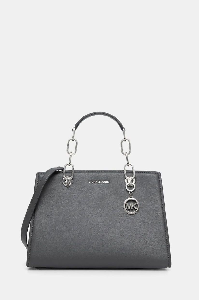 MICHAEL Michael Kors poseta de piele culoarea gri, 30F4SCYS2T