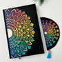 Set Agenda si semn carte pictat mandala - Rainbow