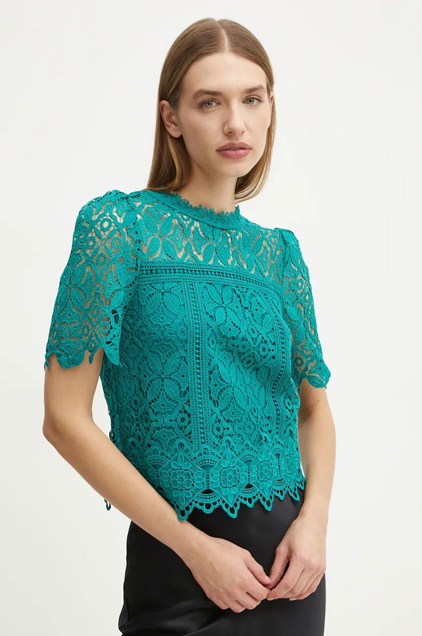 Morgan bluza ORMAY femei, culoarea verde, neted, ORMAY