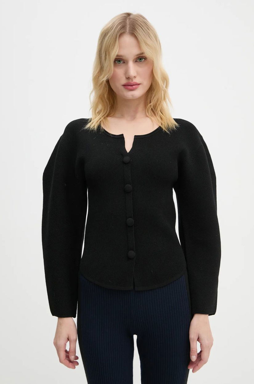 By Malene Birger cardigan FRANCINAS femei, culoarea negru, Q72575003