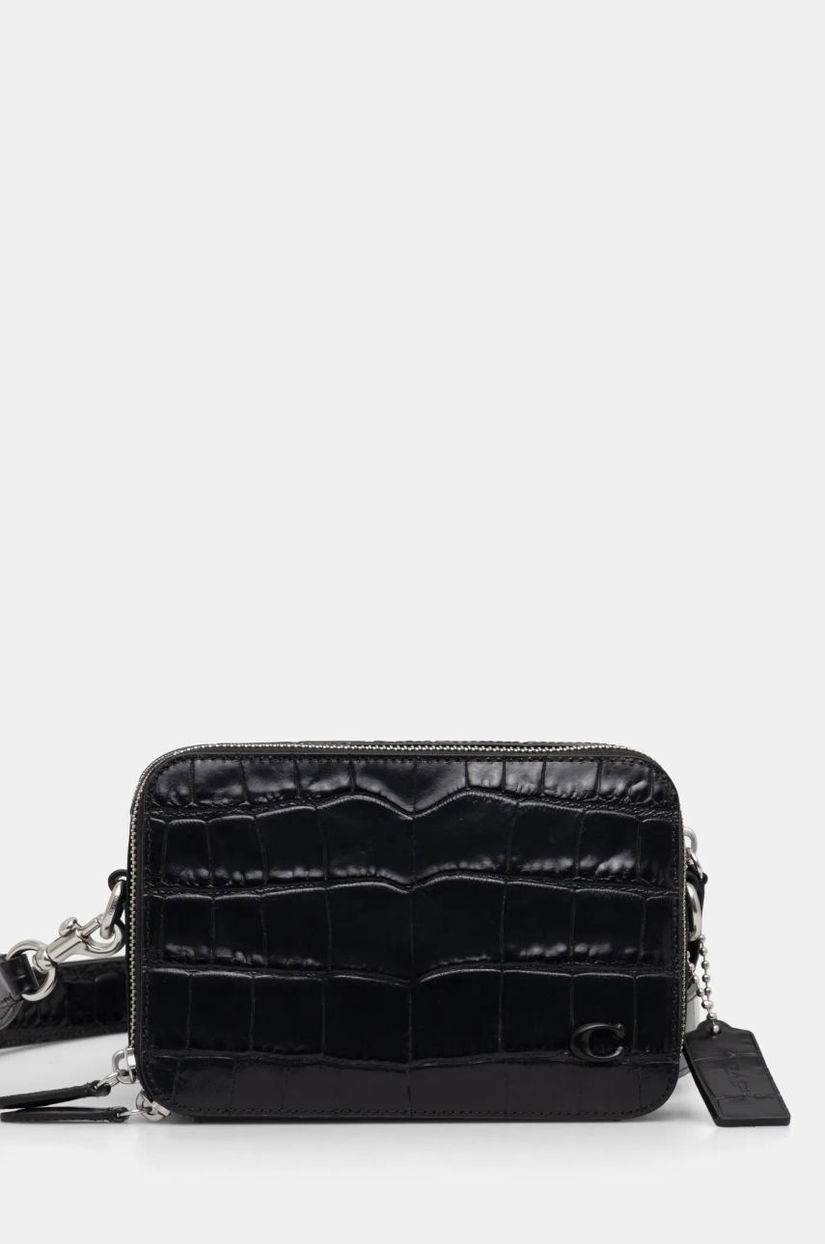 Coach borseta de piele culoarea negru, CW431